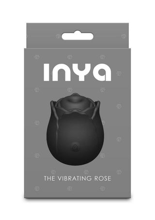 Inya The Vibrating Rose Rechargeable Silicone Clitoral Vibrator - Black