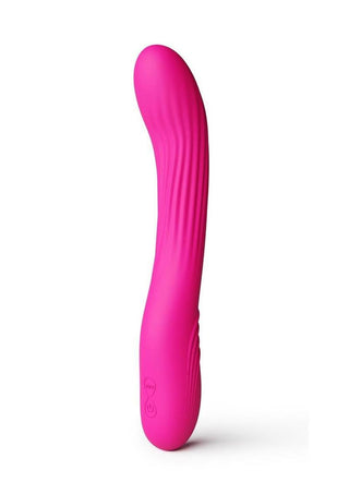 Inya Wiggle Stick Rechargeable Silicone Gyrating Vibrator - Pink - 7.5in