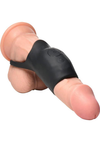 Jock Surge Vibrating Penis Sleeve Rechargeable Silicone Cock Ring with Remote Control