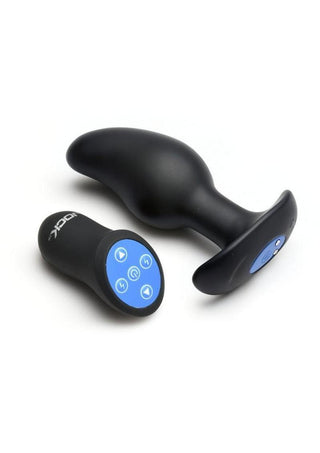Jock Volt E-Stim Silicone Curved Prostate Plug - Black