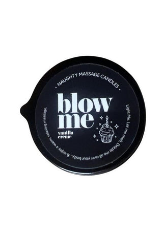 Kama Sutra Naughty Note Blow Me 2oz Massage Candle with Pour Spout Tin