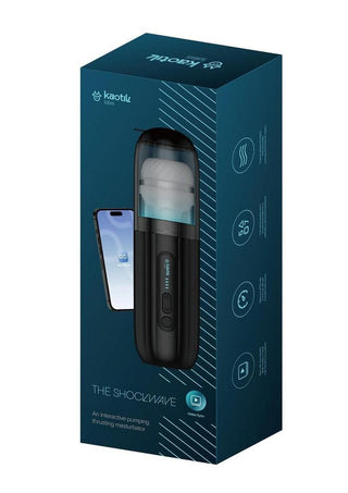 Kaotic Labs The Shockwave App Control Rechargeable Masturbator - Black/Blue