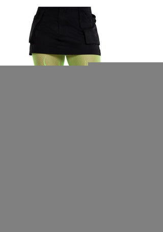 Leg Avenue Flame Net Tights - Neon Green - One Size