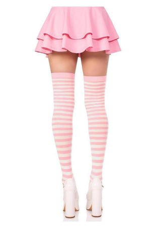 Leg Avenue Nylon Stocking with Stripe