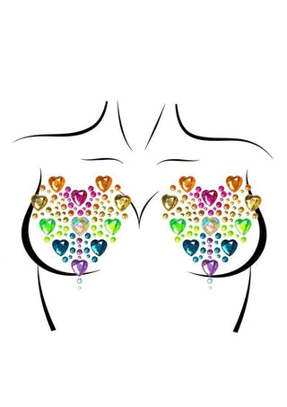 Leg Avenue Prism Nipple Jewels Stickers and Body Glitter (2 Packets - Multicolor