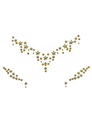 Leg Avenue Star Sign Face Jewels Sticker - Gold