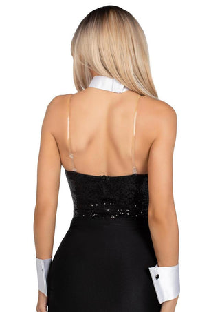 Leg Avenue Tuxedo Kit Includes Bow Tie Collar and Cuffs - Black/White - 2 Piece