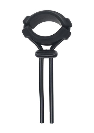 Levelz Detachable Wide Adjustable Silicone Lasso Cock Ring - Black - 5mm