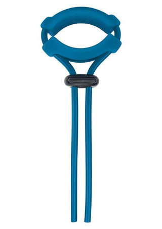 Levelz Detachable Wide Adjustable Silicone Lasso Cock Ring - Teal - 5mm