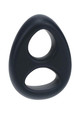 Levelz Double Liquid Silicone Cock and Ball Ring - Black
