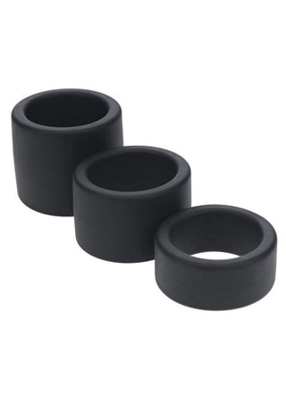 Levelz Liquid Silicone Ball Strap Set Of 3 - (S,m,l - Black - 34mm