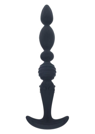 Levelz Multi Textured Silicone Flared Anal Probe - Black