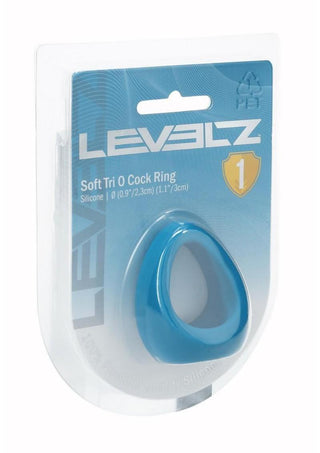Levelz Soft Tri O Silicone Cock Ring - Teal
