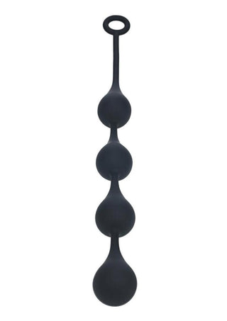 Levelz Waterdrop Silicone Anal Balls - Black - Large - 40mm