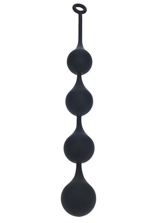 Levelz Waterdrop Silicone Anal Balls - Black - XXLarge - 60mm