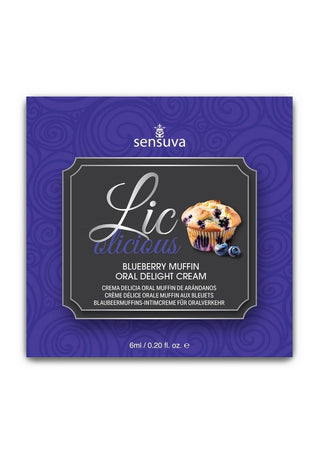 Lic-O-Licious Throat Coating Oral Delight Cream Blueberry Muffin 6ml Packet