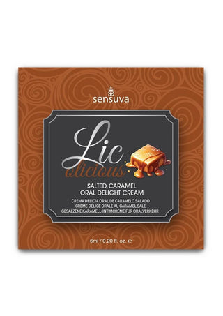Lic-O-Licious Throat Coating Oral Delight Cream Salted Caramel 6ml Packet