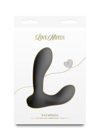 Love Notes Escapade Rechargeable Silicone App Compatible Vibrator - Black