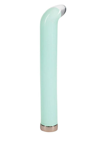 Loveline Aurora 10 Function G-Spot Rechargeable Glass Vibrator - Green - 6.3in