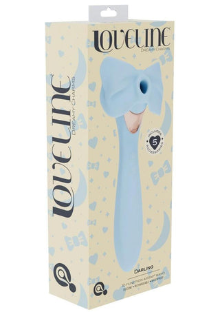 Loveline Darling Airtaptech 15 Function Rechargeable Silicone Vibrator - Blue