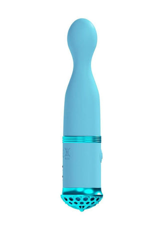 Loveline Finesse 10 Function Rechargeable Silicone Ball Tip Vibrator - Blue