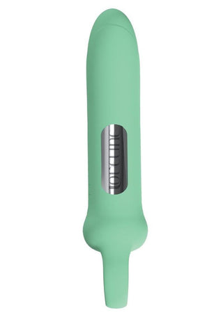 Loveline Harmony Loop Grip Vibe Ergonomic 10 Function Silicone Bullet Massager - Green
