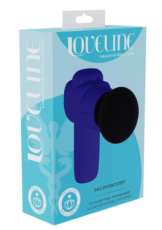 Loveline Microboost 10 Function Vibrating Rechargeable Silicone Massager - Purple