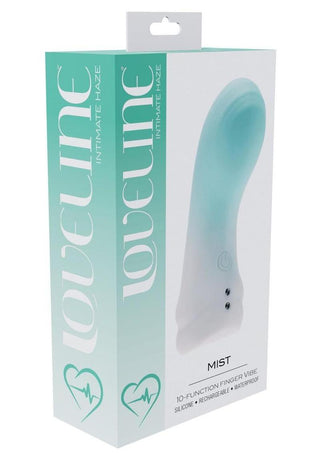 Loveline Mist 10 Function Rechargeable Silicone Finger Vibrator - Green