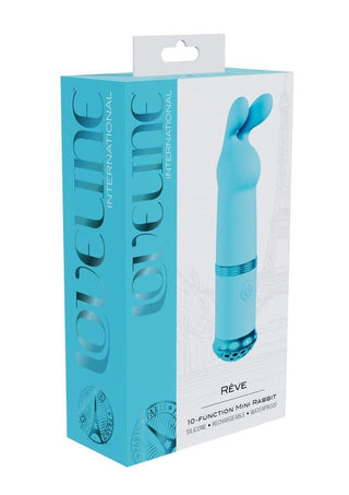 Loveline Reve 10 Function Silicone Rechargeable Mini Rabbit - Blue