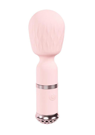 Loveline Velour 10 Function Rechargeable Silicone Mini-Wand - Pink
