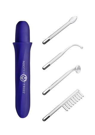 Master Series Elektrawand Rechargeable E-Stim Wand with Attachments - Purple