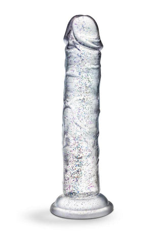Naturally Yours Glamor Dildo 7in - Sparkling - Clear