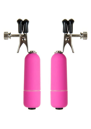 Ouch! Vibrating Nipple Clamps - Pink