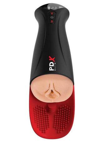 Pdx Elite Fuck O Matic Pro XL Rechargeable Stroker - Black/Vanilla
