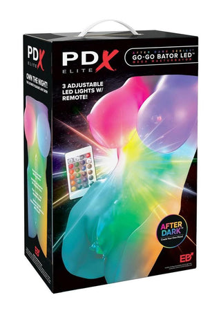 Pdx Elite Go-Go Bator Led Mega Rechargeable Masturbator - Pussy/Ass - Multicolor