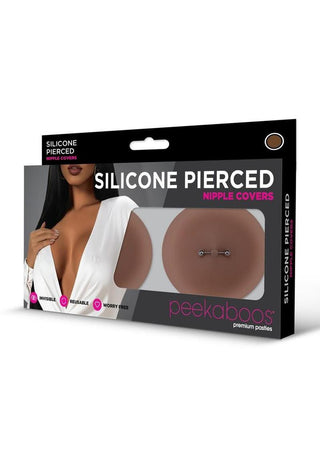 Peekaboo Silicone Pierced Nipple Covers - Chocolate