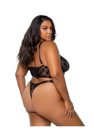 Playboy Bunny Charm Bralette - Black - XXLarge - Set