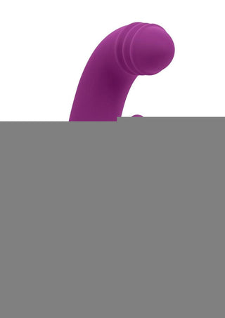 Playboy Tap That Rechargeable Silicone Vibrator with Clitoral Stimulator - Purple