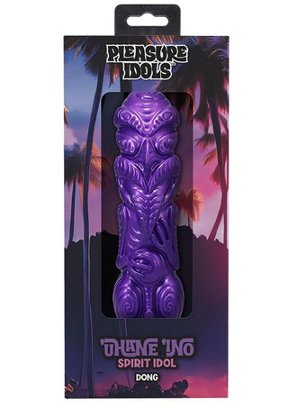 Polynesian Pleasure Idols Uhane Ino Spirit Idol Rechargeable Silicone Vibrating Dildo with Remote - Purple