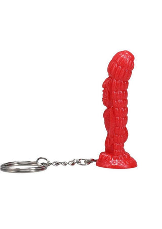 Polynesian Ti-Key Chains Ula Make Fire Idol - Red