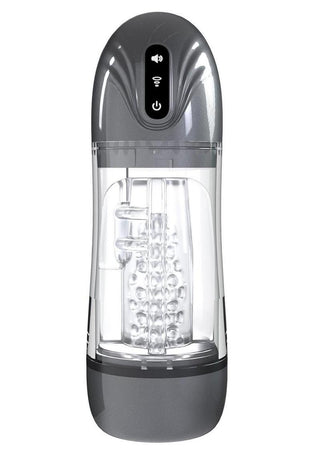Pumped Sonicpull 10 Function Multimedia Enhanced Masturbator - Grey/Gun Metal