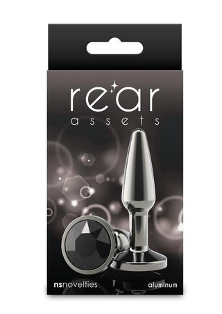Rear Assets Chrome Tapered Anal Plug - Gray/Grey - Small
