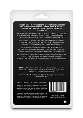 Renegade Dragon Silicone Cock Ring