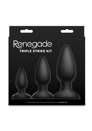 Renegade Triple Strike Silicone Anal Plug Kit