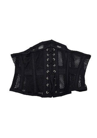 Rouge Mesh Corset - Black - Medium/Small