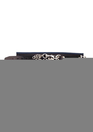 Rouge Padded Leather Adjustable Ankle Cuffs - Black/Blue