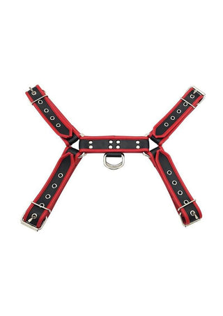 Rouge Pvc Ot H Front Harness - Black/Red - Medium/Small