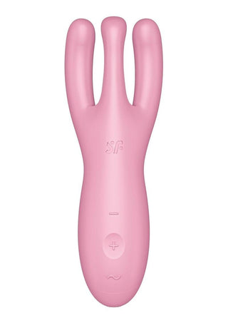 Satisfyer Threesome 4 Rechargeable Silicone Vibrator - Pink