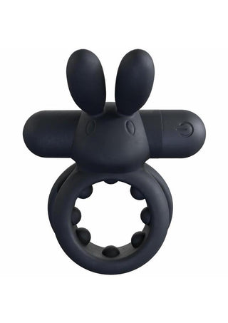 Screaming O Ohare Rechargeable Silicone Vibrating Cock Ring - Black