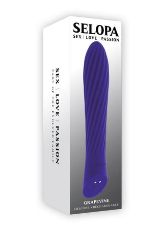 Selopa Grapevine Rechargeable Silicone Vibrator - Purple